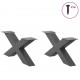 Sonata Picioare pentru măsuță de cafea în formă de X, 2 buc., antracit, 70x(30-31) cm, oțel