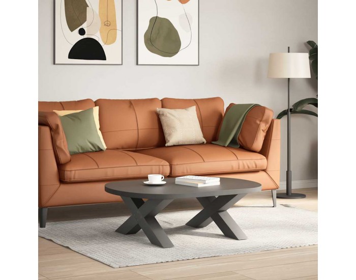 Sonata Picioare pentru măsuță de cafea în formă de X, 2 buc., antracit, 70x(30-31) cm, oțel