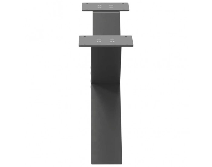 Sonata Picioare pentru măsuță de cafea în formă de X, 2 buc., antracit, 70x(30-31) cm, oțel