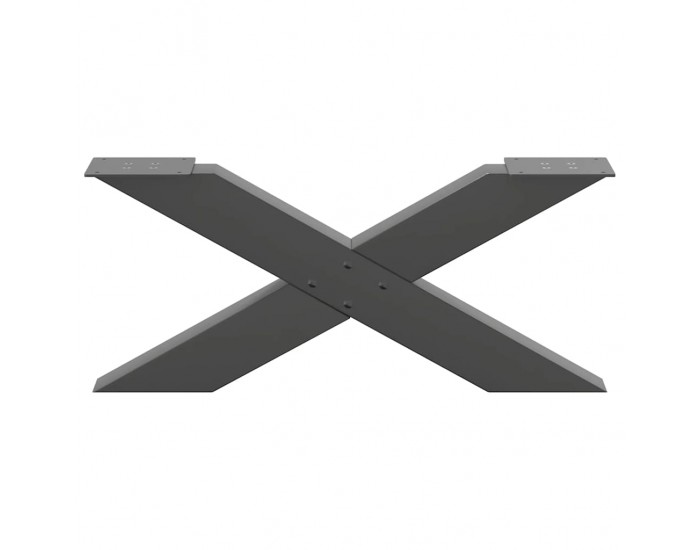 Sonata Picioare pentru măsuță de cafea în formă de X, 2 buc., antracit, 70x(30-31) cm, oțel