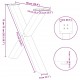 Sonata H Крака за маса за хранене с форма на X 2 бр. черни 90x(72-73) cm
