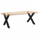 Sonata H Крака за маса за хранене с форма на X 2 бр. черни 90x(72-73) cm
