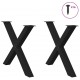 Sonata H Крака за маса за хранене с форма на X 2 бр. черни 90x(72-73) cm