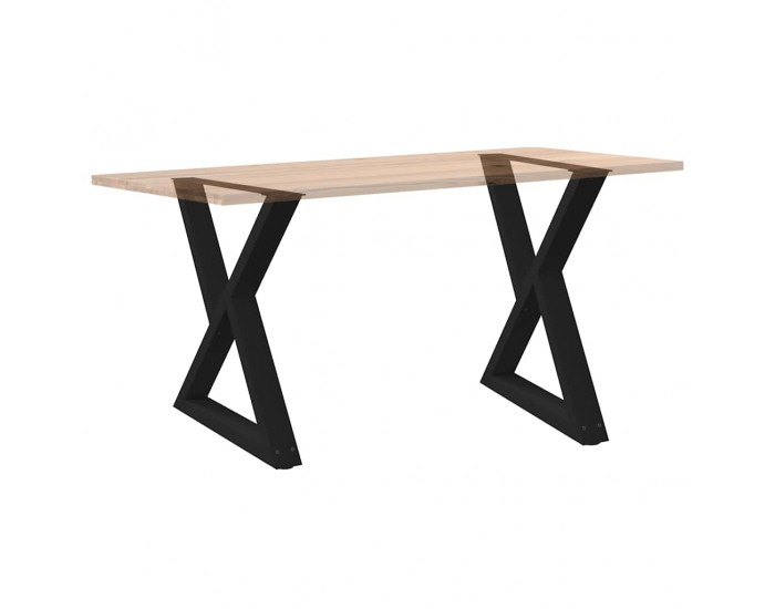 Sonata H Крака за маса за хранене 2 бр. черни 70x(72-73,3) cm стомана