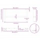 Sonata H Крака за масичка за кафе бели 2 бр. 60x(30-31) см стомана
