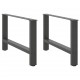 Sonata H Крака за масичка за кафе антрацит 2 бр. 70x(42-43) cm Стомана