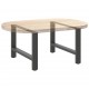 Sonata H Крака за масичка за кафе антрацит 2 бр. 70x(42-43) cm Стомана