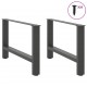 Sonata H Крака за масичка за кафе антрацит 2 бр. 70x(42-43) cm Стомана