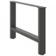 Sonata H Крака за масичка за кафе антрацит 2 бр. 70x(42-43) cm Стомана