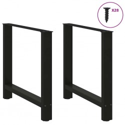 Sonata H Крака за трапезна маса черни 2 бр. 70x(72-73) cm стомана - Piese pentru mese