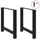 Sonata H Крака за трапезна маса черни 2 бр. 70x(72-73) cm стомана