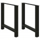 Sonata H Крака за трапезна маса черни 2 бр. 70x(72-73) cm стомана