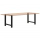 Sonata H Крака за трапезна маса черни 2 бр. 70x(72-73) cm стомана