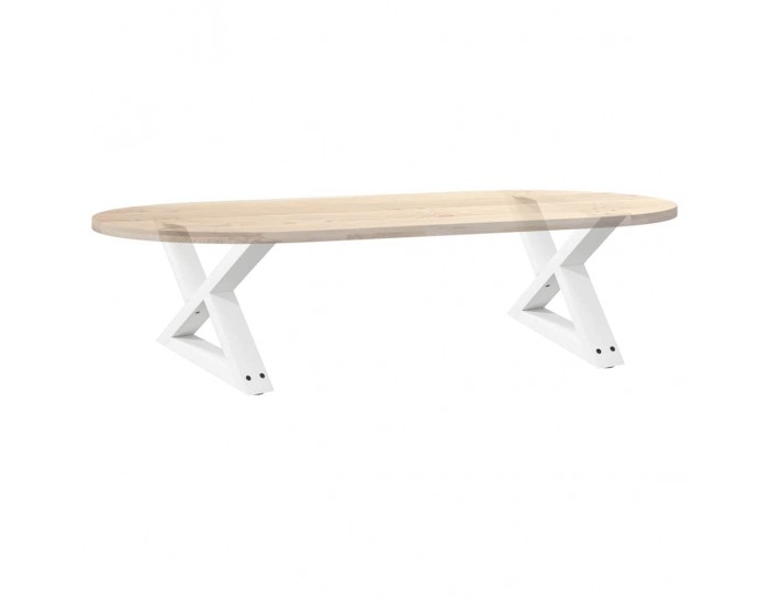 Sonata H Крака за масичка за кафе 2 бр. бели 60x(30-31,3) cm стомана