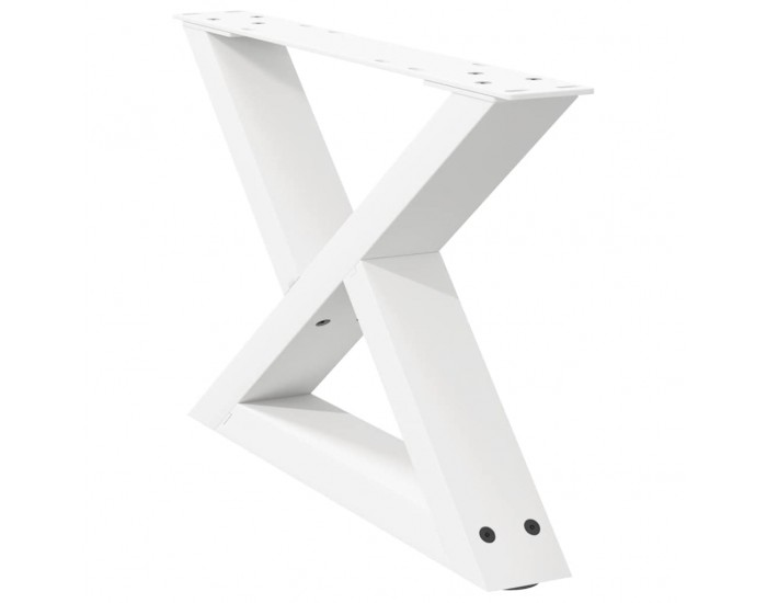 Sonata H Крака за масичка за кафе 2 бр. бели 60x(30-31,3) cm стомана