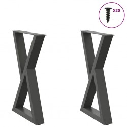 Sonata H Крака за маса за хранене 2 бр. антрацит 50x(72-73,3) cm стомана - Piese pentru mese