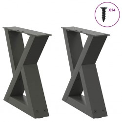 Sonata H Крака за масичка за кафе 2 бр. антрацит 40x(30-31,3) cm стомана - Piese pentru mese