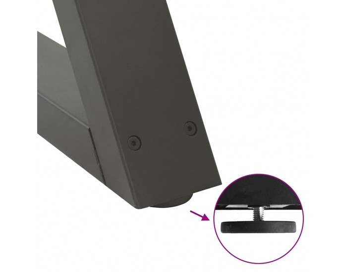 Sonata H Крака за масичка за кафе 2 бр. антрацит 40x(30-31,3) cm стомана