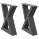 Sonata H Крака за масичка за кафе 2 бр. антрацит 40x(30-31,3) cm стомана