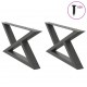 Sonata H Крака за масичка за кафе 2 бр. антрацит 70x(30-31,3) cm стомана