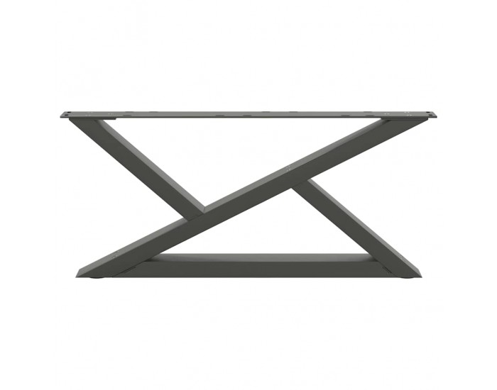 Sonata H Крака за масичка за кафе 2 бр. антрацит 70x(30-31,3) cm стомана