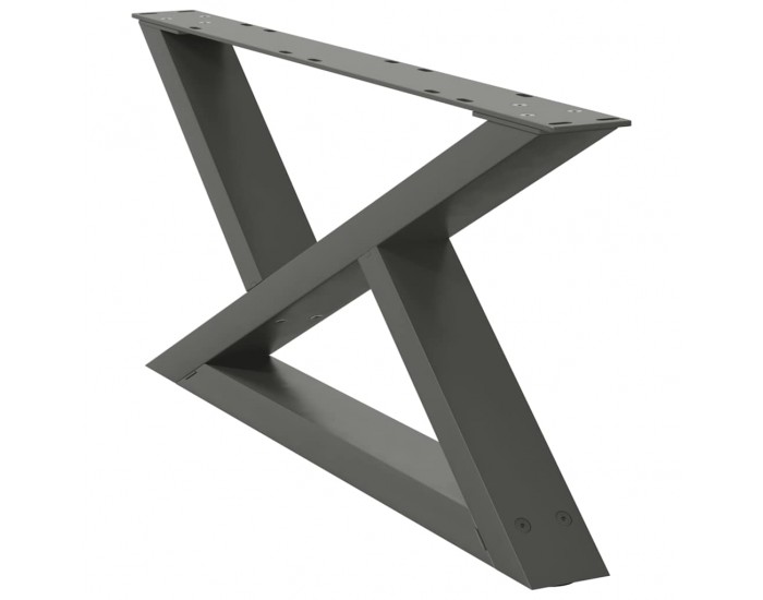 Sonata H Крака за масичка за кафе 2 бр. антрацит 70x(30-31,3) cm стомана