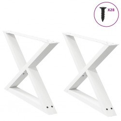 Sonata H Крака за масичка за кафе 2 бр. бели 70x(42-43,3) cm стомана - Piese pentru mese