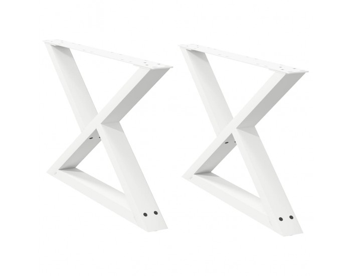 Sonata H Крака за масичка за кафе 2 бр. бели 70x(42-43,3) cm стомана