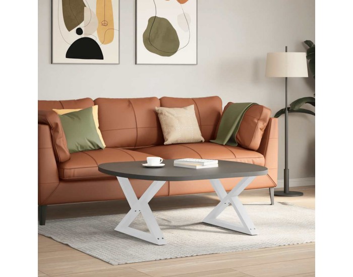 Sonata H Крака за масичка за кафе 2 бр. бели 70x(42-43,3) cm стомана