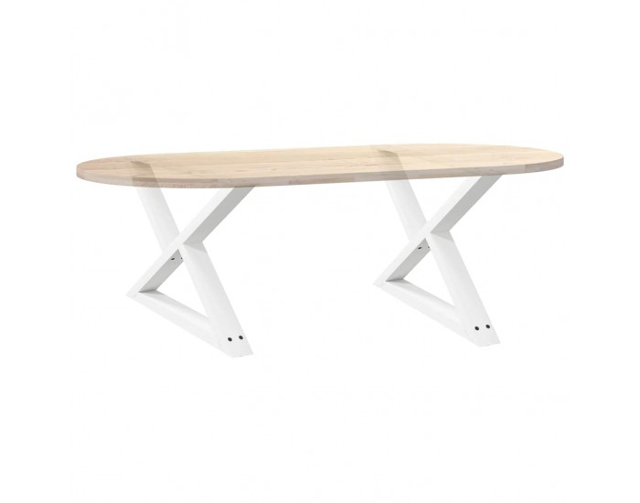 Sonata H Крака за масичка за кафе 2 бр. бели 70x(42-43,3) cm стомана