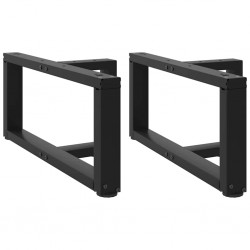 Sonata H Крака за холна маса T-образна 2бр черни 70x25x(30-31)см стомана - Piese pentru mese