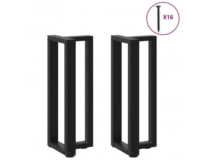 Sonata H Конзолна маса крака T-образна 2бр черни 25x28x(72-73)см стомана