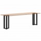Sonata H Конзолна маса крака T-образна 2бр черни 25x28x(72-73)см стомана