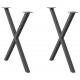 Sonata H Крака за трапезна маса с X-образна 2 бр 80x(72-73) см стомана