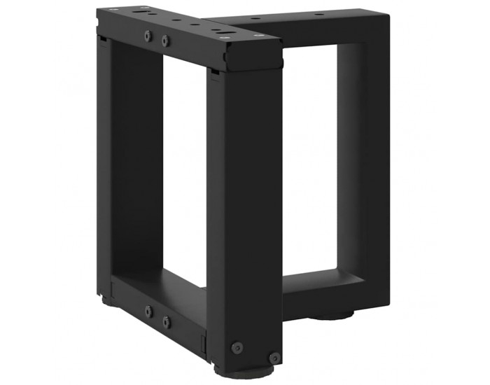 Sonata H Крака за холна маса T-образна 2бр черни 30x25x(30-31)см стомана