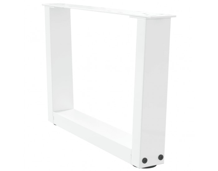 Sonata Picioare pentru măsuță de cafea în formă de V, 2 buc., alb, 60x(30-31,3) cm, oțel