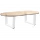 Sonata Picioare pentru măsuță de cafea în formă de V, 2 buc., alb, 60x(30-31,3) cm, oțel
