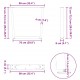 Sonata H Крака за трапезна маса V-образна форма 2 бр. 90x(72-73,3) cm