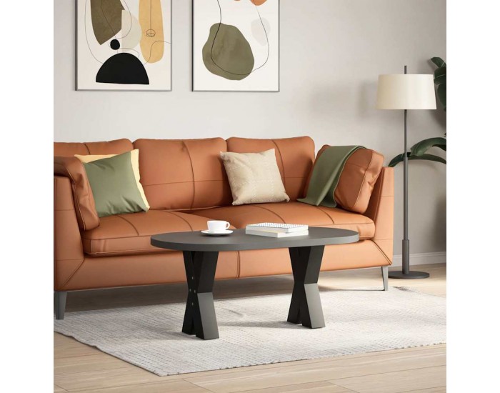 Sonata H Крака за масичка за кафе с форма на X 2 бр. черни 28x(42-43) cm