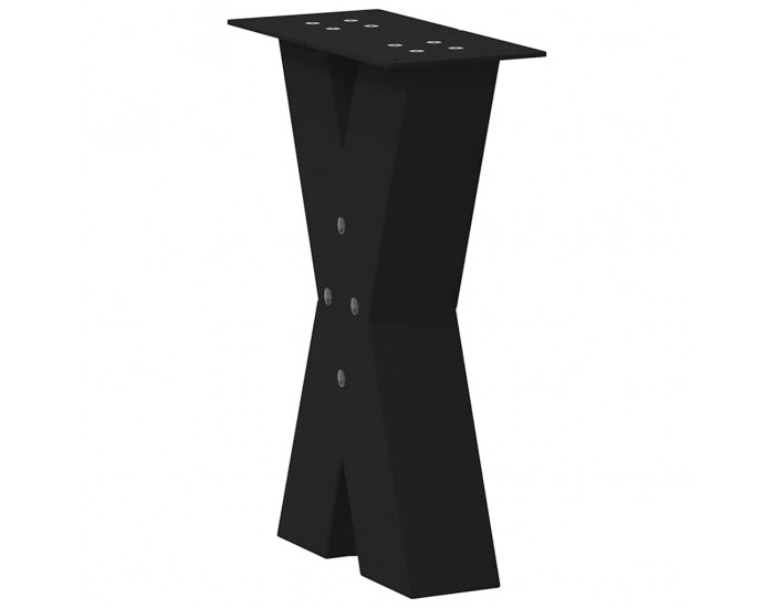 Sonata H Крака за масичка за кафе с форма на X 2 бр. черни 28x(42-43) cm