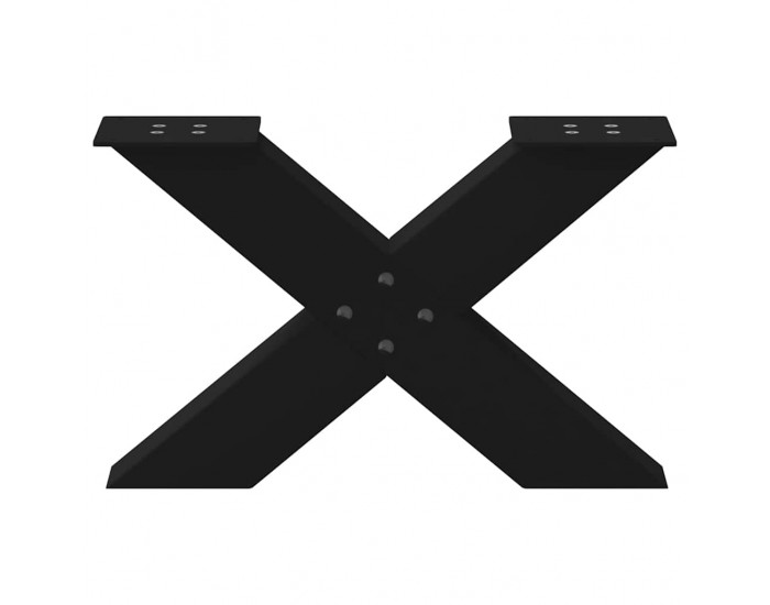Sonata H Крака за масичка за кафе с форма на X 2 бр. черни 50x(30-31) cm