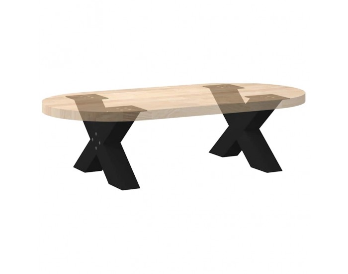 Sonata H Крака за масичка за кафе с форма на X 2 бр. черни 50x(30-31) cm