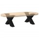Sonata H Крака за масичка за кафе с форма на X 2 бр. черни 50x(30-31) cm