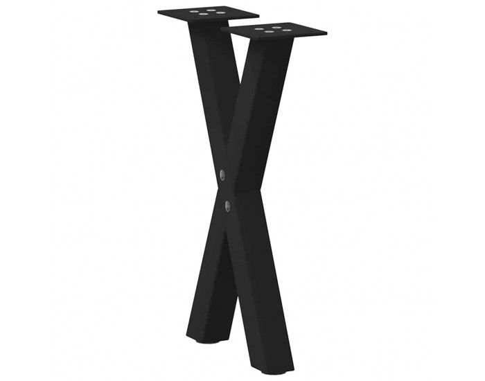Sonata H Крака за масичка за кафе с форма на X 2 бр. черни 38x(42-43) cm