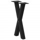 Sonata H Крака за масичка за кафе с форма на X 2 бр. черни 38x(42-43) cm
