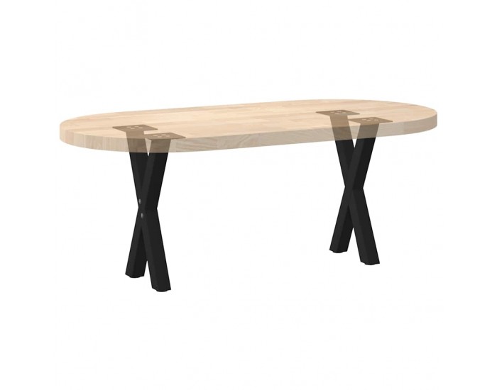 Sonata H Крака за масичка за кафе с форма на X 2 бр. черни 38x(42-43) cm