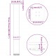 Sonata H Конзолна маса крака 4 бр. естествена стомана 72-74 cm стомана