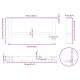 Sonata H Крака за масичка за кафе бели 2 бр. 70x(30-31) см стомана