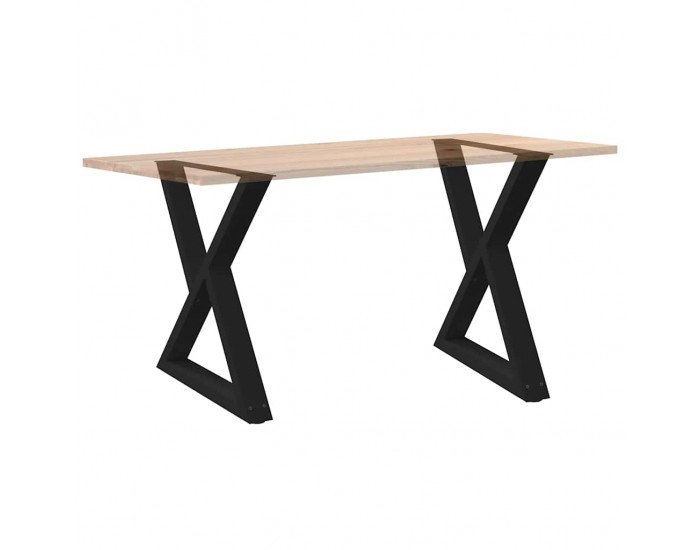 Sonata H Крака за маса за хранене 2 бр. черни 80x(72-73,3) cm стомана