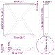 Sonata H Крака за маса за хранене 2 бр. черни 80x(72-73,3) cm стомана